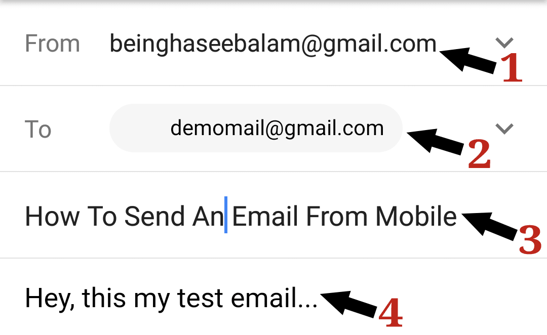 Gmail Compose Form - Android Application How To Send Email From Mobile
