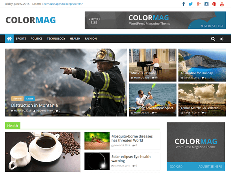 ColorMag Magazine Style Free WordPress Theme free wordpress themes list in hindi