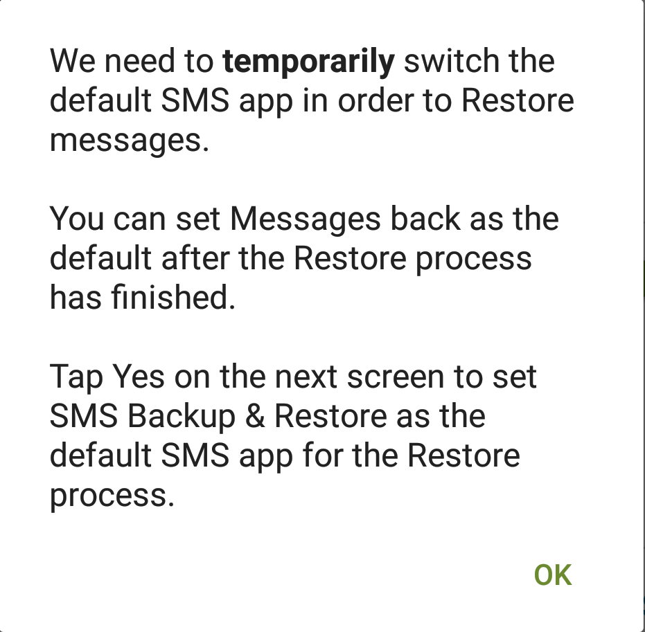 SMS Backup and Restore - Change Settings sms backup and restore in Hindi