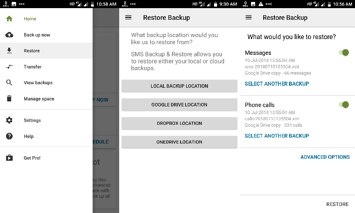 SMS Backup and Restore - Restore sms backup and restore in Hindi