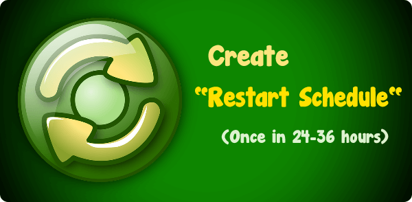 Restart Schedule - Laptop Ko Fast Kaise Banaye Laptop Ko Fast Kaise Banaye